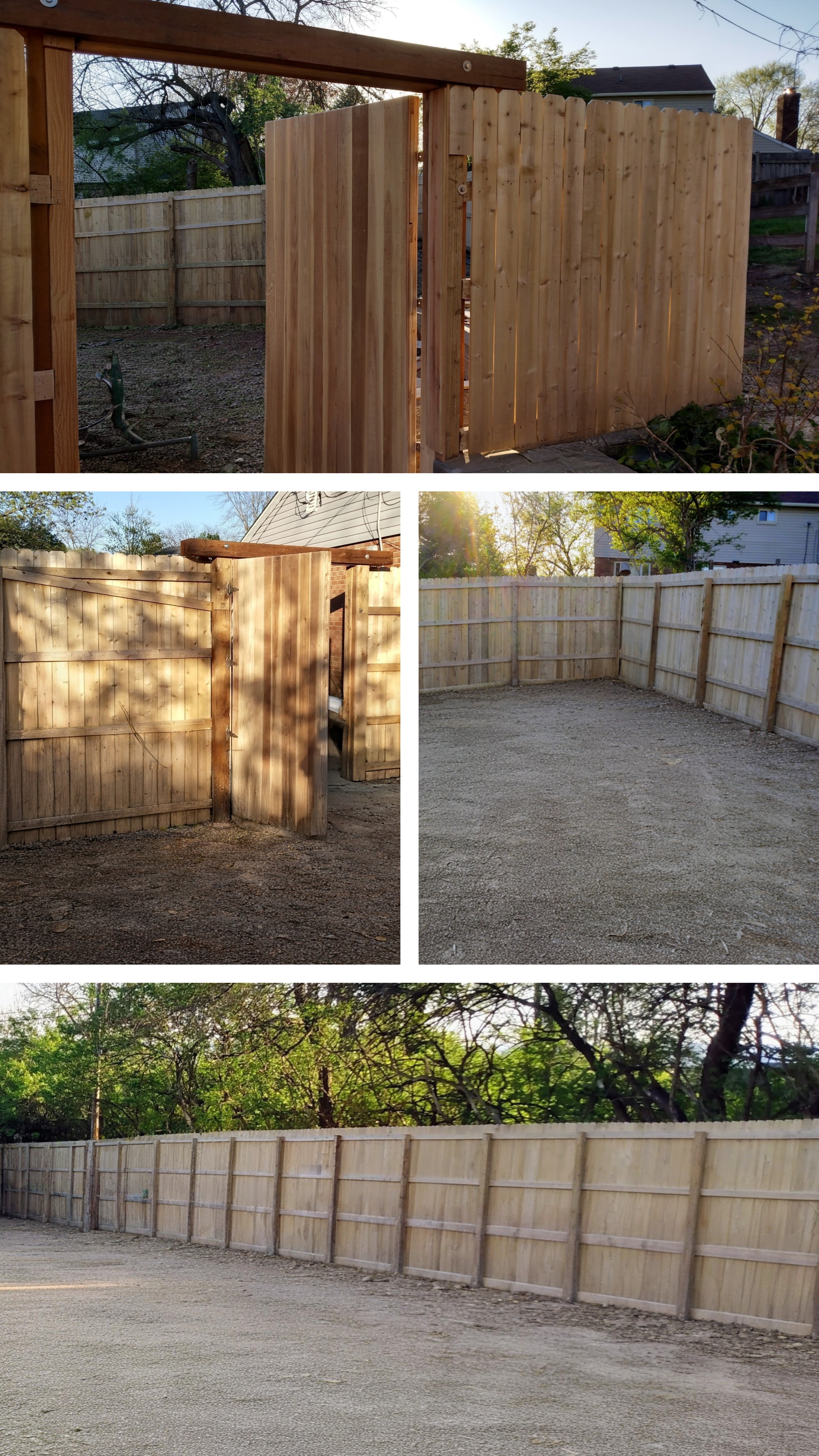 Wood Privacy Fence and Gate Build