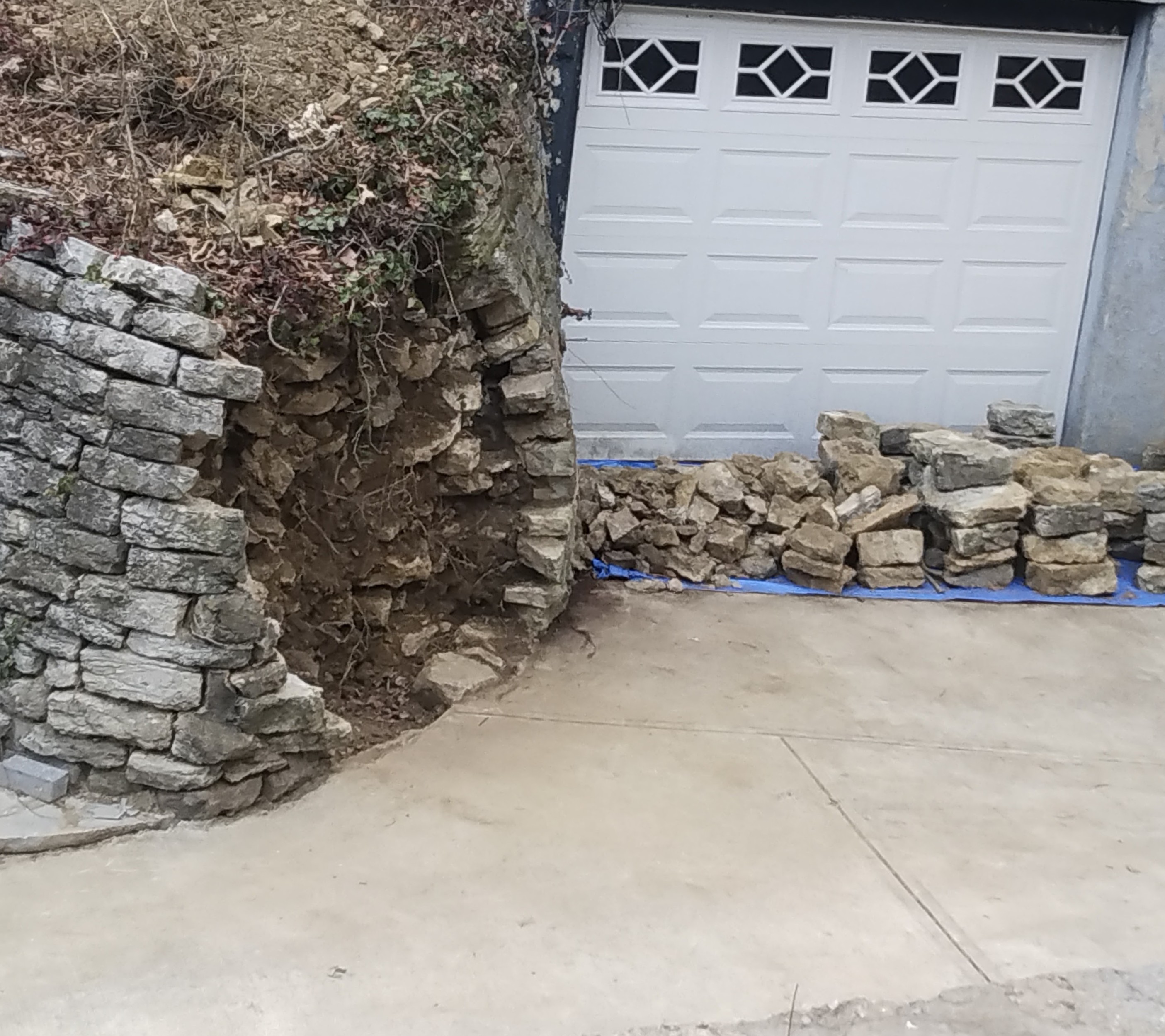 Before: Collapsed Stone Wall
